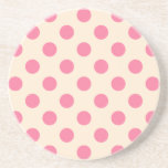 Porta-copos Bolinhas rosa em creme<br><div class="desc">Bolinhas rosa em creme</div>