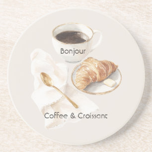 Porta-copos Bom dia Croissant & Café