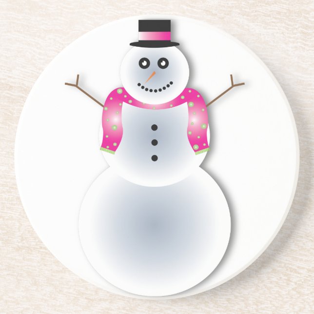 Porta-copos boneco de neve de natal assustador (Frente)