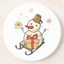 Porta-copos Bonito Neve Em Um Sled