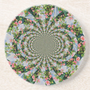 Porta-copos Bonito rosa-boho, rosas vermelhas, flor-aquarela