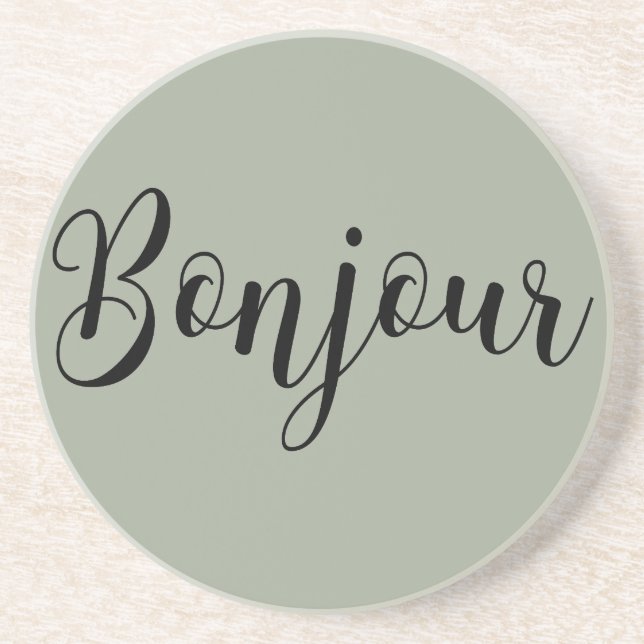 Porta-copos Bonjour-blackText (Frente)
