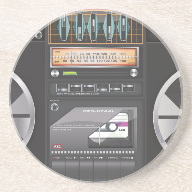 Porta-copos Boombox Ghetto Blaster (Frente)