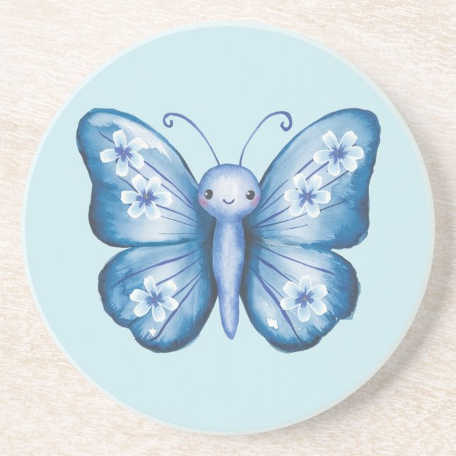 Porta-copos Borboleta Azul (Frente)