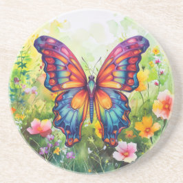 Porta-copos Borboleta Azul Laranja Asas