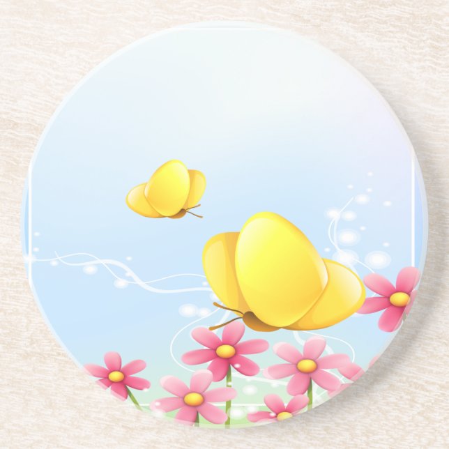 Porta-copos Borboletas Amarelas (Frente)