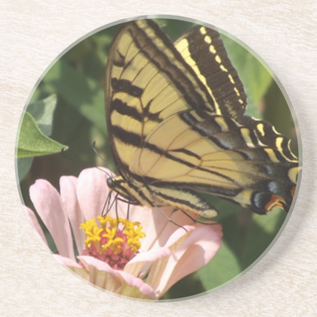 Porta-copos Borboletas e portas copos de flores rosa (Frente)