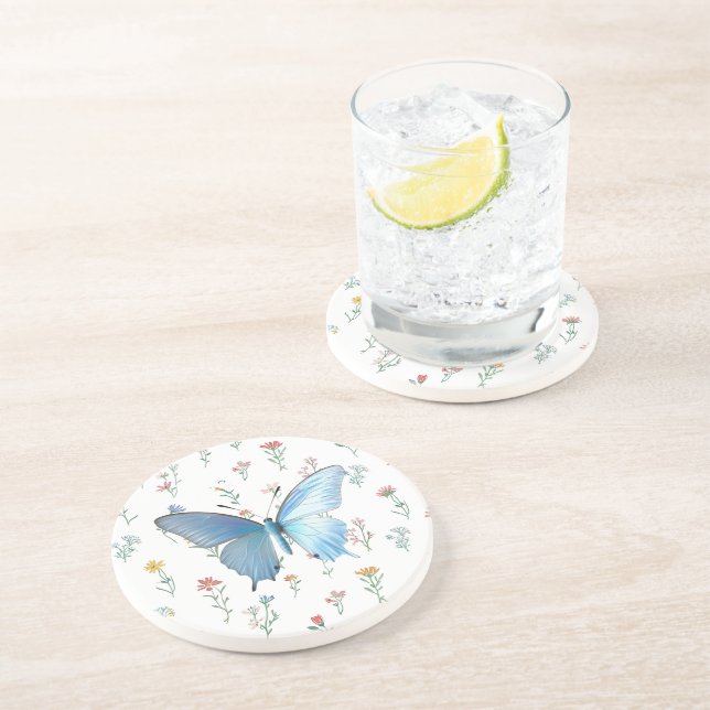 Porta-copos Borboletas no jardim das flores (Lateral)