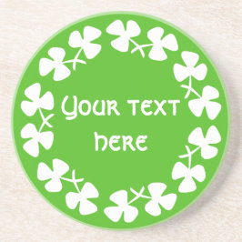 Porta-copos Borda de Camarões Brancos Adicionar Texto