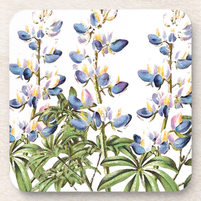 Porta copos botânica da cortiça das flores florais (Frente)