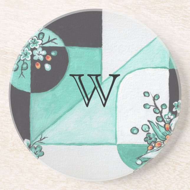 Porta copos branca, preta (Frente)