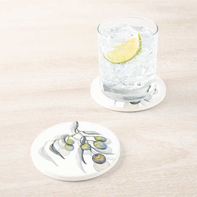 Porta-copos Branch de Oliveiras Mágicas, pintado à mão (Lateral)