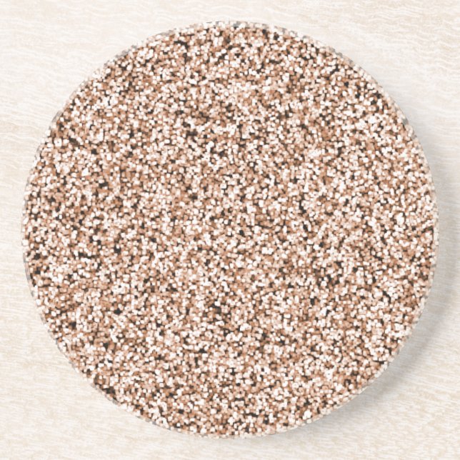 Porta-copos Brilho Dourado cor-de-rosa do falso (Frente)