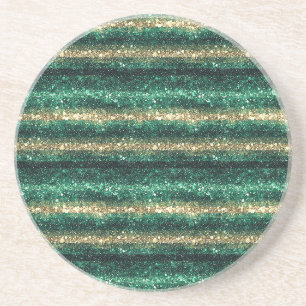 Porta-copos Brilho Dourado Verde Dia de São Patrício Brilhante