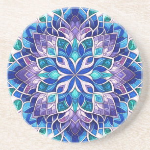 Porta-copos Brilho - Flor de Vidro Manchado