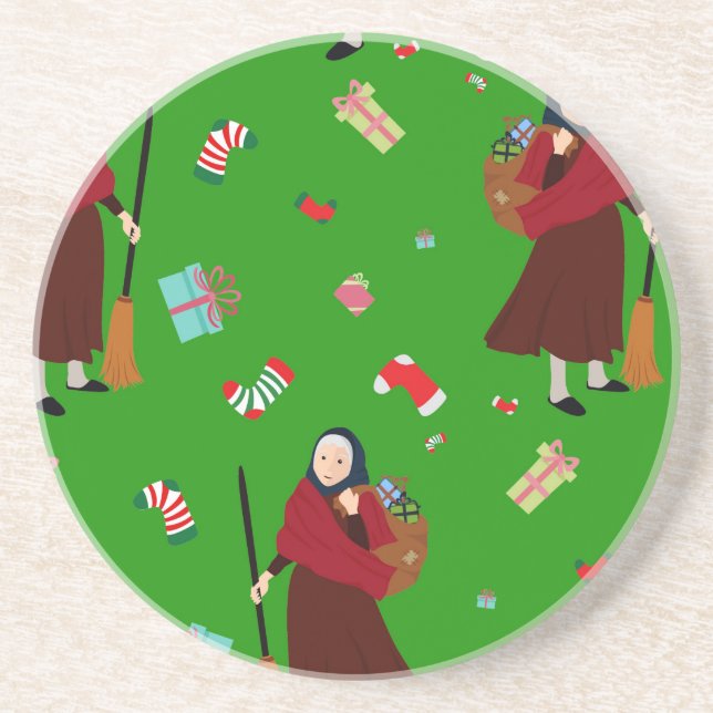 Porta-copos bruxa de natal Befana (Frente)