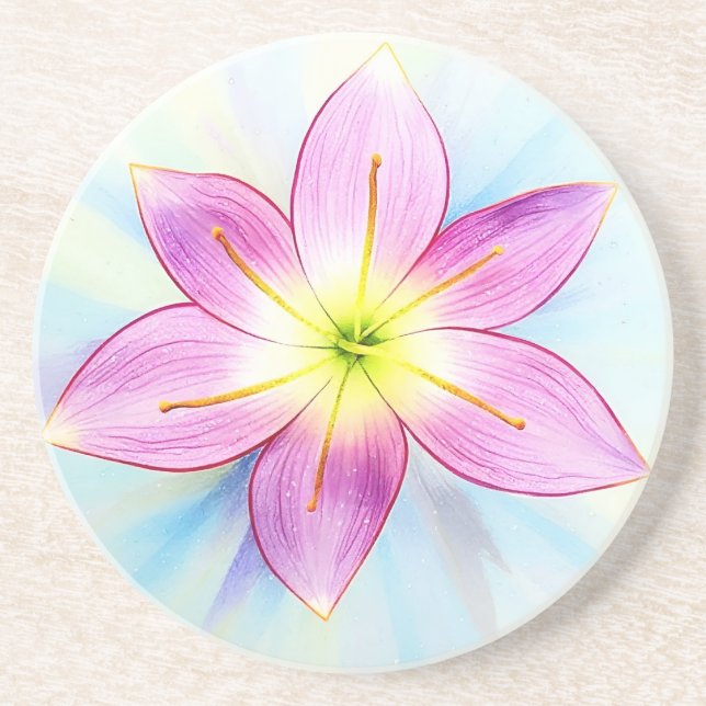 Porta-copos Bule de arenito Rain Lily (Frente)