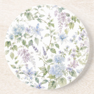 Porta-copos Bule de Pedra Sabão com Flor Silvestre em Aquarela