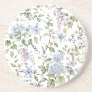 Porta-copos Bule de Pedra Sabão com Flor Silvestre em Aquarela