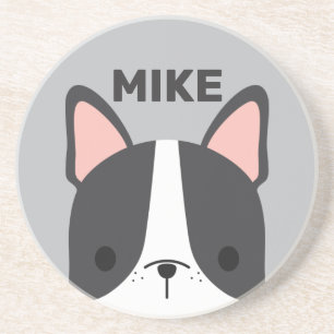 Porta-copos Bulldog Francês Bonito com Nome Personalizado