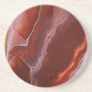 Porta-copos Burgundy Stone Marble Red Abstrato Fluid art