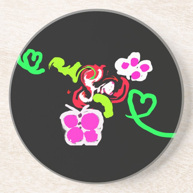 Porta-copos Butterflies and Roses valentine  (Frente)