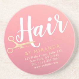 Porta-copos Cabeleireiro Salão de Maquiagem Tesoura Rosa Moder