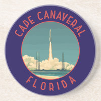 Cabo Canaveral Flórida Círculo Envelhecido Retro