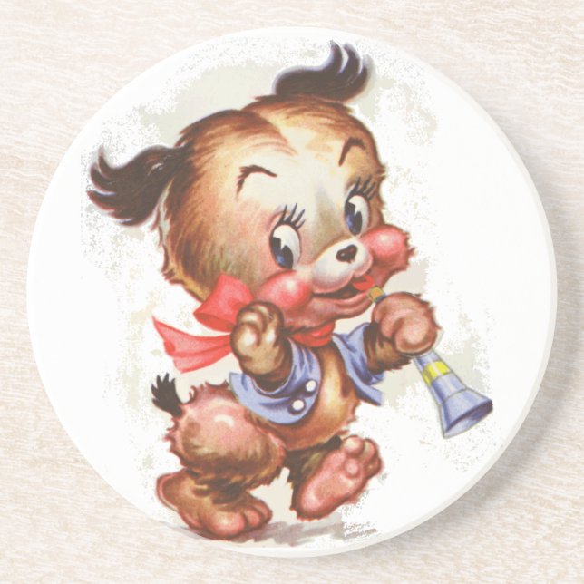 Porta-copos cachorrinho com chifre (Frente)