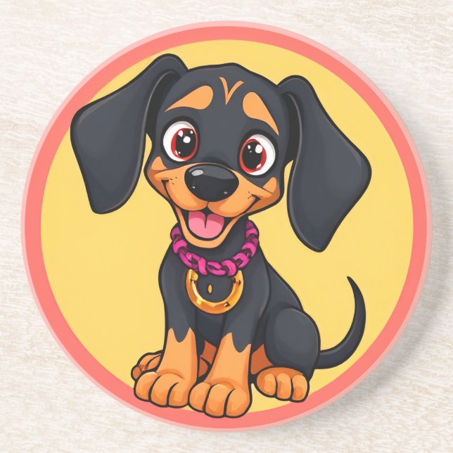 Porta-copos Cachorrinho de Desenho Adorável (Frente)
