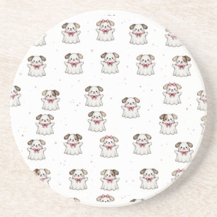 Porta-copos Cachorro Fantasma Fofo Bandana de Halloween Laço R