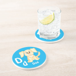 Porta-copos Cachorro personalize ABC: Letra D - Adicione Seu N