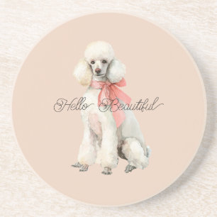 Porta-copos Cachorro Poodle Branco Olá Bonito
