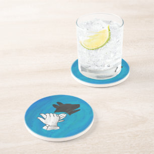 Porta-copos Cachorro Sombra em Azul