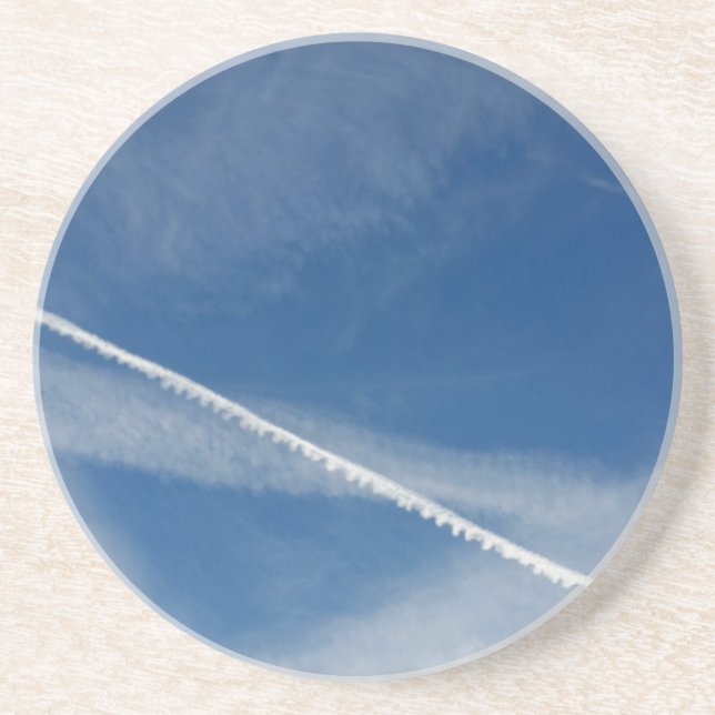 Porta-copos cadarço branco no céu (Frente)