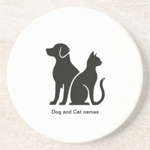 Porta-copos Cães e Gatos Boho design