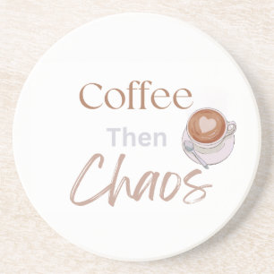 Porta-copos Café Então Caos, Presente Divertido para Amantes d