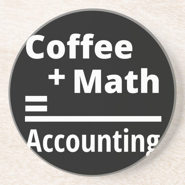 Porta-copos Café + Matemática = Contabilidade (Frente)