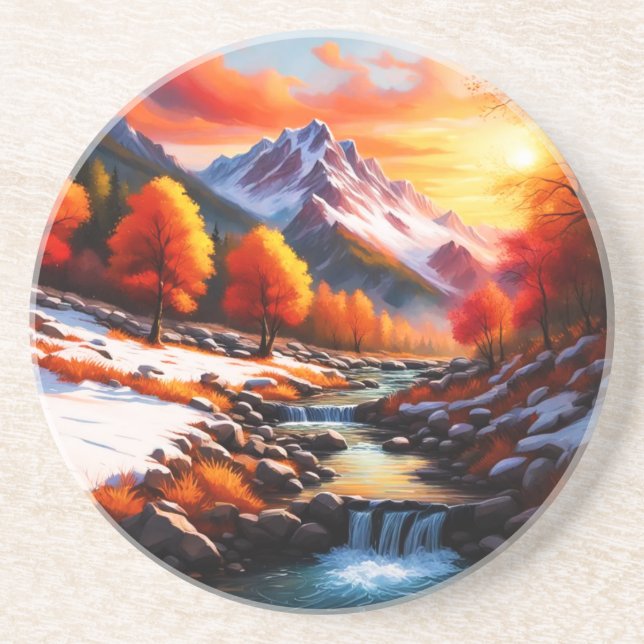 Porta-copos Cair no inverno (Frente)