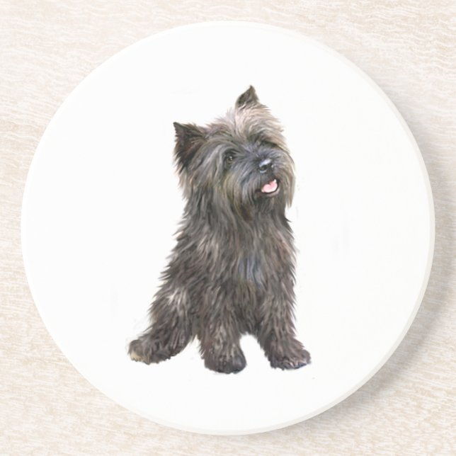 Porta-copos Cairn Terrier - listrado (Frente)