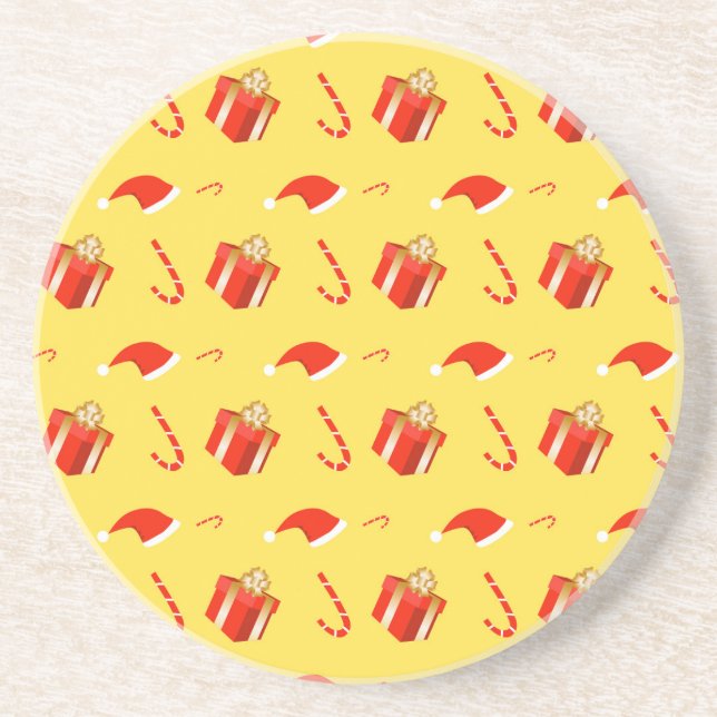 Porta-copos Caixa de presentes de Natal Cana de chocolate (Frente)