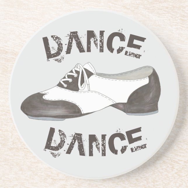 Porta-copos Calçado DANCE Tapdance Professora Black White Stud (Frente)