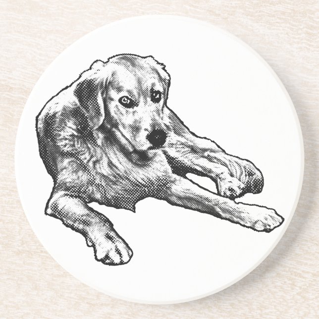 Porta-copos Calma de mesa: Ouro (Frente)