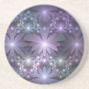 Porta-copos Cama de Flores Arte Fractal Abstrato Brilhante e M