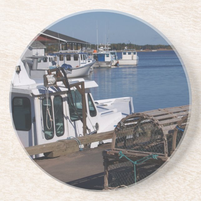 Porta-copos Camadas de lagosta — Barcos e Armadilhas de Pesca (Frente)