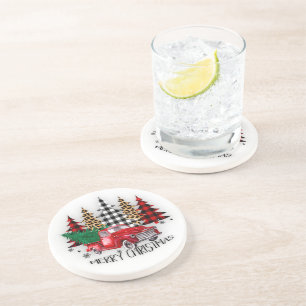 Porta-copos Caminhão e árvores de Natal