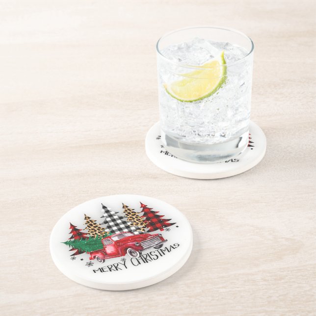 Porta-copos Caminhão e árvores de Natal (Lateral)
