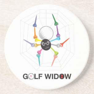 Porta-copos Camisetas de aranha de viúva preta de golfe