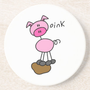 Porta-copos Camisetas e Presentes de Porco em Formas Simples