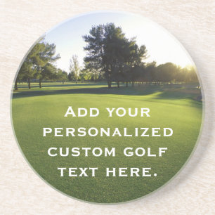 Porta-copos Campo de golfe verde no alvorecer